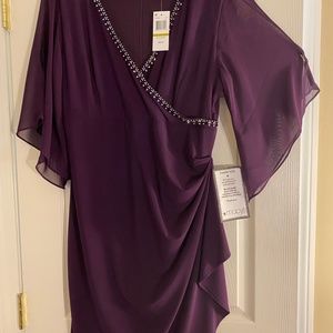 Plumb MSK- v neck embellished dress- NWT-size14